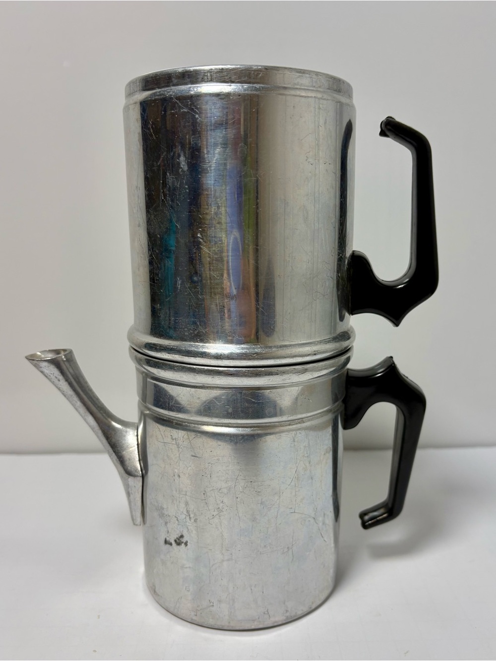 Vintage Italian Neapolitan Coffee Maker #10 Aluminum Flip Drip It